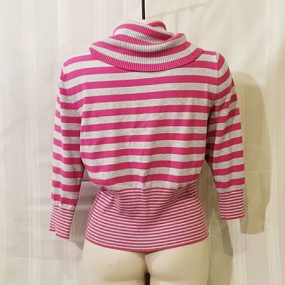 SWEATER SALE 3/$30 Brandon Thomas Striped Cowl Neck Sweater Size XL - Picture 3 of 4